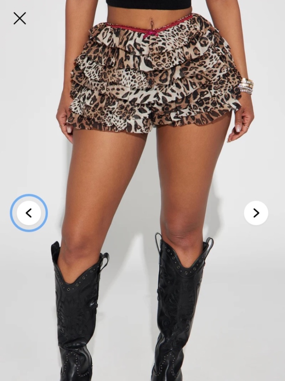 Fashion Nova Trina Leopard Bloomer Short NWT 1x
